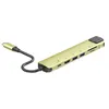 Image de Hub USB 7-en-1 Accsup Jaune citron