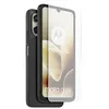 Image de Pack Coque arrière semi-rigide et Protège-écran en verre trempé Casr Noir et Transparent pour Motorola Moto G06 et G06 Power
