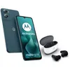 Image de Pack Smartphone Motorola Moto G06 6.88" Double nano SIM 64 Go Bleu + Ecouteurs Motorola Buds 2 Carbon Blanc et Noir