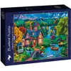 Image de Bluebird Puzzle 1000 pieces Colourful House near the Lake (1000 pièces)