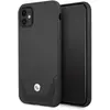 Image de BMW Couverture rigide en cuir perforé avec bandes inférieures (Apple iPhone 11, Apple iPhone XR), Coque pour téléphone portable, Noir