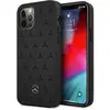 Image de Mercedes MEHCP12LPSQBK iPhone 12 Pro Max 6,7" czarny/black étui rigide en cuir Motif étoiles (Apple iPhone 12 Pro Max), Coque pour téléphone portable, Noir