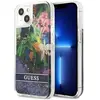 Image de Guess GUHCP13SLFLSB iPhone 13 Mini 5.4 "Bleu / Blue Hard Case Flower Liquid Glitter (Apple iPhone 13 mini), Coque pour téléphone portable, Bleu