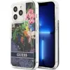Image de Guess GUHCP13LLFLSB iPhone 13 Pro / 13 6,1" niebieski/blue hardcase Fleur liquide pailleté (Apple iPhone 13, Apple iPhone 13 Pro), Coque pour téléphone portable, Bleu