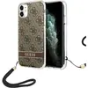 Image de Guess GUOHCN61H4STW iPhone 11 br zowy/brown hardcase 4G Print Strap (Apple iPhone 11), Coque pour téléphone portable, Marron