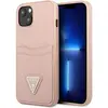 Image de Guess GUHCP13SPSATPP iPhone 13 mini 5,4" ró owy/pink hardcase SaffianoTriangle Logo Cardslot (Apple iPhone 13 mini), Coque pour téléphone portable, Pink, Rose