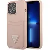 Image de Guess GUHCP13LPSATPP iPhone 13 Pro / 13 6,1" ró owy/pink hardcase SaffianoTriangle Logo Cardslot (Apple iPhone 13 Pro), Coque pour téléphone portable, Rose