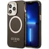 Image de Guess GUHMP13LHTCMK iPhone 13 Pro / 13 6,1" czarny/black hard case Gold Outline Translucent MagSafe (Apple iPhone 13, Apple iPhone 13 Pro), Coque pour téléphone portable, Noir