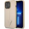 Image de Guess GUHCP14LPSATLE iPhone 14 Pro 6,1" be owy/beige étui rigide SaffianoTriangle Logo (Apple iPhone 14 Pro), Coque pour téléphone portable, Beige