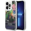 Image de Guess GUHCP14LLFLSB iPhone 14 Pro 6,1" niebieski/bleu hardcase Fleur liquide pailleté (Apple iPhone 14 Pro), Coque pour téléphone portable, Bleu