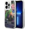 Image de Guess GUHCP14XLFLSB iPhone 14 Pro Max 6,7" niebieski/bleu hardcase Fleur liquide pailleté (Apple iPhone 14 Pro Max), Coque pour téléphone portable, Bleu