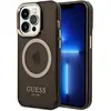 Image de Guess Étui translucide compatible MagSafe pour Apple iPhone 14 Pro - noir (Apple iPhone 14 Pro), Coque pour téléphone portable, Transparent, Noir
