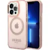 Image de Guess Étui compatible Translucent MagSafe pour Apple iPhone 14 Pro - rose (Apple iPhone 14 Pro), Coque pour téléphone portable, Rose, Pink