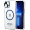 Image de Guess GUHMP14MHTRMB iPhone 14 Plus 6,7" niebieski/blue hard case Metal Outline Magsafe (Apple iPhone 14 Plus, Apple iPhone 15 Plus), Coque pour téléphone portable, Bleu