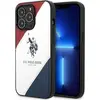 Image de U.S. Polo Étui en cuir double cheval pour iPhone 14 Pro (Apple iPhone 14 Pro), Coque pour téléphone portable, Blanc