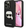 Image de Karl Lagerfeld KLHCP14LSAPKHK iPhone 14 Pro 6,1" czarny/black hardcase Saffiano Karl's Head Patch (Apple iPhone 14 Pro), Coque pour téléphone portable, Noir