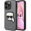 Image de Karl Lagerfeld KLHCP14LSAPKHG iPhone 14 Pro 6,1" srebrny/argent hardcase Saffiano Karl's Head Patch (Apple iPhone 14 Pro), Coque pour téléphone portable, Gris
