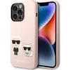 Image de Karl Lagerfeld KLHMP14XSSKCI iPhone 14 Pro Max 6,7" hardcase jasnoró?owy/light pink Silicone Karl & (Apple iPhone 14 Pro Max), Coque pour téléphone portable, Rose