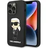 Image de Karl Lagerfeld KLHCP14LSNIKBCK iPhone 14 Pro 6,1" étui rigide czarny/black Silicone Ikonik (Apple iPhone 14 Pro), Coque pour téléphone portable, Noir
