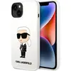 Image de Karl Lagerfeld KLHCP14MSNIKBCH iPhone 14 Plus 6.7" étui rigide blanc/blanc Silicone Ikonik (Apple iPhone 14 Plus), Coque pour téléphone portable, Blanc