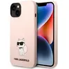 Image de Karl Lagerfeld KLHCP14MSNCHBCP iPhone 14 Plus 6.7" étui rigide rose/rose Silicone Choupette (Apple iPhone 14 Plus), Coque pour téléphone portable, Pink