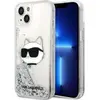 Image de Karl Lagerfeld KLHCP14MLNHCCS iPhone 14 Plus 6.7" argent/argent hardcase paillettes tête de Choupette (Apple iPhone 14 Plus), Coque pour téléphone portable, Argent