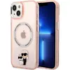 Image de Karl Lagerfeld KLHMP14SHNKCIP iPhone 14 6.1" étui rigide rose/pink Iconic Karl&Choupette Magsa (Apple iPhone 14), Coque pour téléphone portable, Pink
