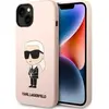 Image de Karl Lagerfeld KLHMP14MSNIKBCP iPhone 14 Plus 6.7" étui rigide rose/rose Silicone Ikonik Magsafe (Apple iPhone 14 Plus), Coque pour téléphone portable, Rose, Pink