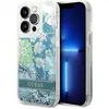Image de Guess GUHCP14LLFLSN iPhone 14 Pro 6,1" zielony/green hardcase Fleur liquide pailleté (Apple iPhone 14 Pro), Coque pour téléphone portable, Vert