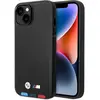 Image de BMW Étui BMHMP14M22PTDK iPhone 14 Plus 6,7" czarny/black Leather Stamp Tricolor Magsafe (Apple iPhone 14 Plus), Coque pour téléphone portable, Noir