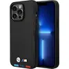 Image de BMW Étui BMHMP14L22PTDK iPhone 14 Pro 6,1" czarny/black Leather Stamp Tricolor Magsafe (Apple iPhone 14 Pro), Coque pour téléphone portable, Noir