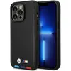 Image de BMW Étui BMHMP14X22PTDK iPhone 14 Pro Max 6,7" czarny/black Leather Stamp Tricolor Magsafe (Apple iPhone 14 Pro Max), Coque pour téléphone portable, Noir