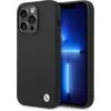 Image de BMW Étui BMHCP14XSILBK "iPhone 14 Pro Max 6.7" noir/noir logo métal en silicone (Apple iPhone 14 Pro Max), Coque pour téléphone portable, Noir