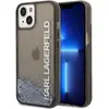 Image de Karl Lagerfeld Hard Cover Translucent Liquid Glitter Black, pour iPhone 14 Plus, KLHCP14MLCKVK (Apple iPhone 14 Plus), Coque pour téléphone portable, Noir