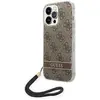 Image de Guess GUOHCP14LH4STW iPhone 14 Pro 6,1" br zowy/brown hardcase 4G Print Strap (Apple iPhone 14 Pro), Coque pour téléphone portable, Marron