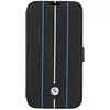Image de BMW Étui BMBKP14L22RVSK iPhone 14 Pro 6,1" czarny/black bookcase Leather Stamp Blue Lines (Apple iPhone 14 Pro), Coque pour téléphone portable, Noir