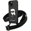 Image de Karl Lagerfeld KLHCP14SSTKMK iPhone 14 6.1" noir/black hardcase Monogram Ikonik Patch (Apple iPhone 14), Coque pour téléphone portable, Noir