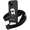 Image de Karl Lagerfeld KLHCP14MSTKMK iPhone 14 Plus 6.7" noir/black hardcase Monogram Ikonik Patch (Apple iPhone 14 Plus), Coque pour téléphone portable, Noir