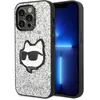 Image de Karl Lagerfeld iPhone 14 Pro 6.1 Patch Choupette à paillettes (Apple iPhone 14 Pro), Coque pour téléphone portable, Argent