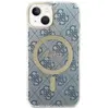 Image de Guess Zestaw GUBPP14MH4EACSB Case+ Charger iPhone 14 Plus 6.7" niebieski/blue hard case 4G Print Mag (Apple iPhone 14 Plus, Apple iPhone 15 Plus), Coque pour téléphone portable, Bleu