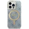 Image de Guess Zestaw GUBPP14LH4EACSB Case+ Charger iPhone 14 Pro 6.1" niebieski/blue hard case 4G Print MagS (Apple iPhone 14 Pro), Coque pour téléphone portable, Multicolore, Bleu