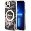 Image de Guess GUHMP14SHCFWSK iPhone 14 6.1" czarny/black hardcase Flower MagSafe (Apple iPhone 14), Coque pour téléphone portable, Noir