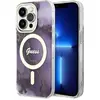 Image de Guess GUHMP14LHTMRSU iPhone 14 Pro 6.1" pourpre/pourpre hardcase Golden Marble MagSafe (Apple iPhone 14 Pro), Coque pour téléphone portable, Violet