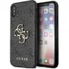 Image de Guess 4G Big Metal Logo - Étui pour iPhone X (szary) (Apple iPhone X, Apple iPhone XS), Coque pour téléphone portable, Argent, Gris