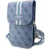 Image de Guess, Femmes, Sac à main, PU 4G Printed Stripes Phone Bag - bleu, Bleu