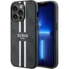 Image de Guess GUHMP14LP4RPSK iPhone 14 Pro 6.1" czarny/black hardcase 4G Printed Stripes MagSafe (Apple iPhone 14 Pro), Coque pour téléphone portable, Noir
