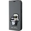 Image de Karl Lagerfeld iPhone 14 6.1 Saffiano Karl&Choupette bookcase (Apple iPhone 14), Coque pour téléphone portable, Argent