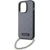 Image de Karl Lagerfeld KLHCP14LSACKLHPG iPhone 14 Pro 6.1" srebrny/argent hardcase Saffiano Monogram Chain (Apple iPhone 14 Pro), Coque pour téléphone portable, Argent