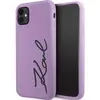 Image de Karl Lagerfeld KLHCN61SKSVGU iPhone 11 / Xr 6.1" étui rigide en silicone pourpre/pourpre Signature (Apple iPhone 11, Apple iPhone XR), Coque pour téléphone portable, Violet
