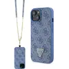Image de Guess GUHCP15SP4TDSCPB iPhone 15 6.1" niebieski/blue hardcase Crossbody 4G Metal Logo (Apple iPhone 13, Apple iPhone 14, Apple iPhone 15), Coque pour téléphone portable, Bleu